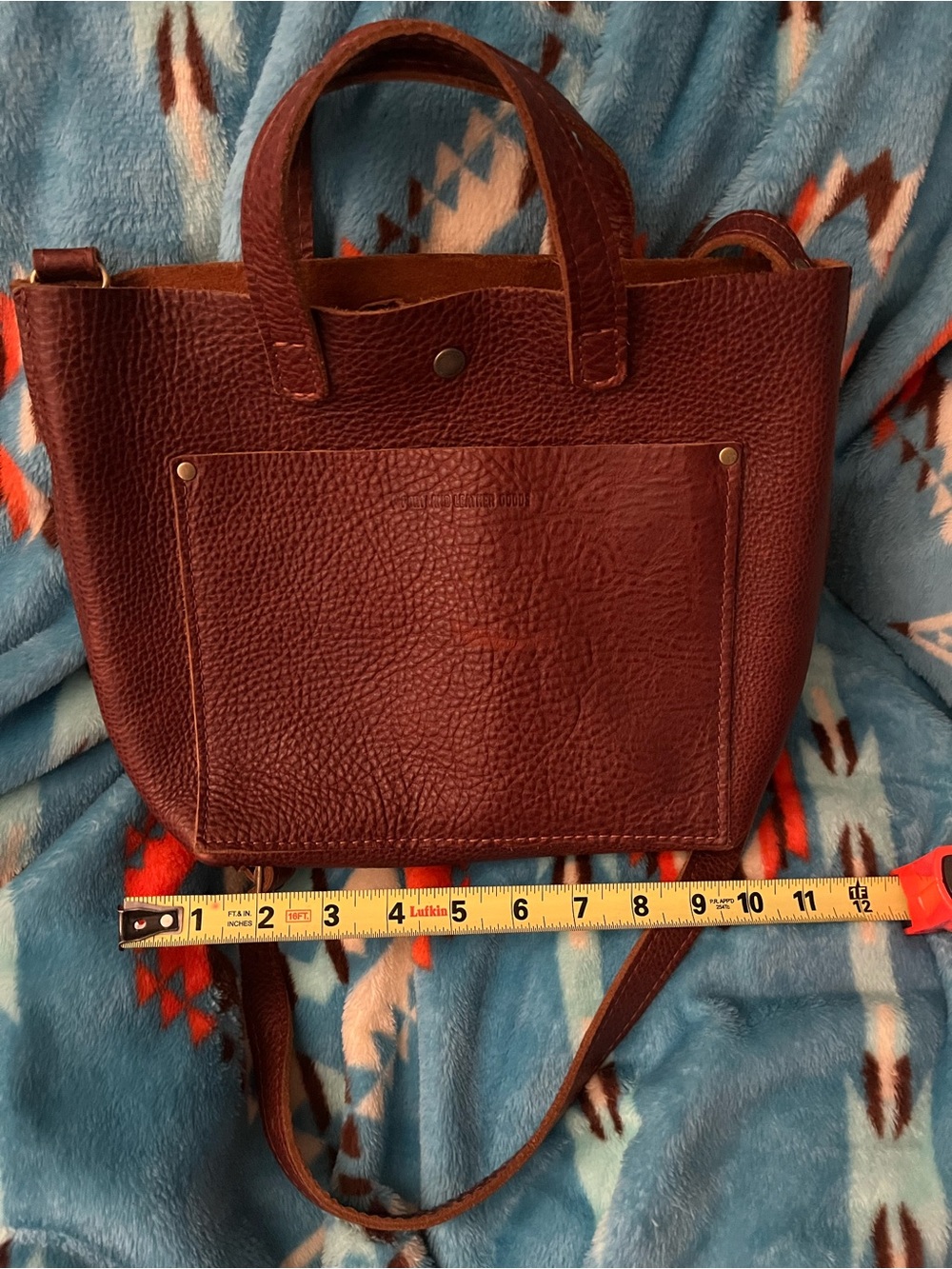 Portland Leather Nutmeg Pebbled Leather Tote - Picture 5 of 6